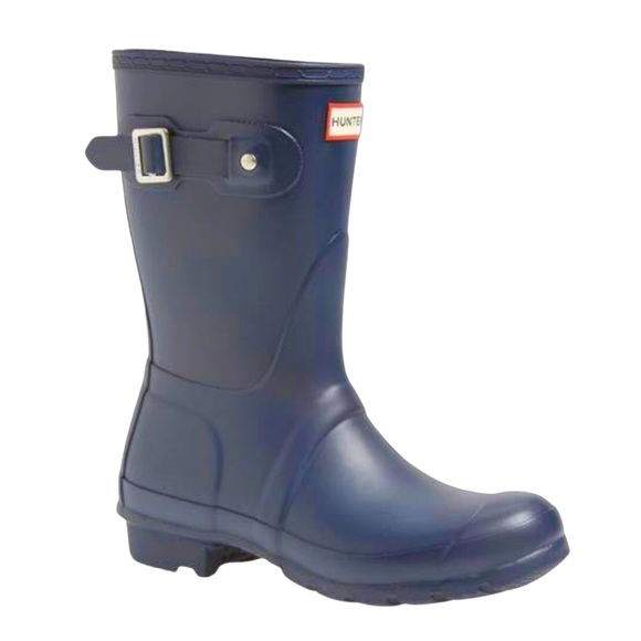 Hunter Shoes - Hunter Navy Matte Original Short Waterproof Rain Boot Size 8